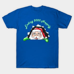 Santa Claus End 2020 happily 3D gift T-Shirt